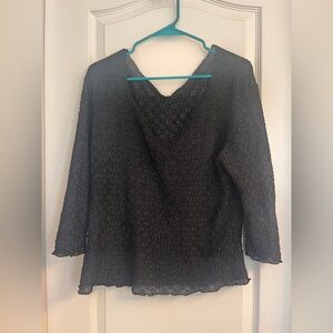 Jonden by Linda Seal Vintage Lace Black‎ Long sleeved to size L Goth Y2K